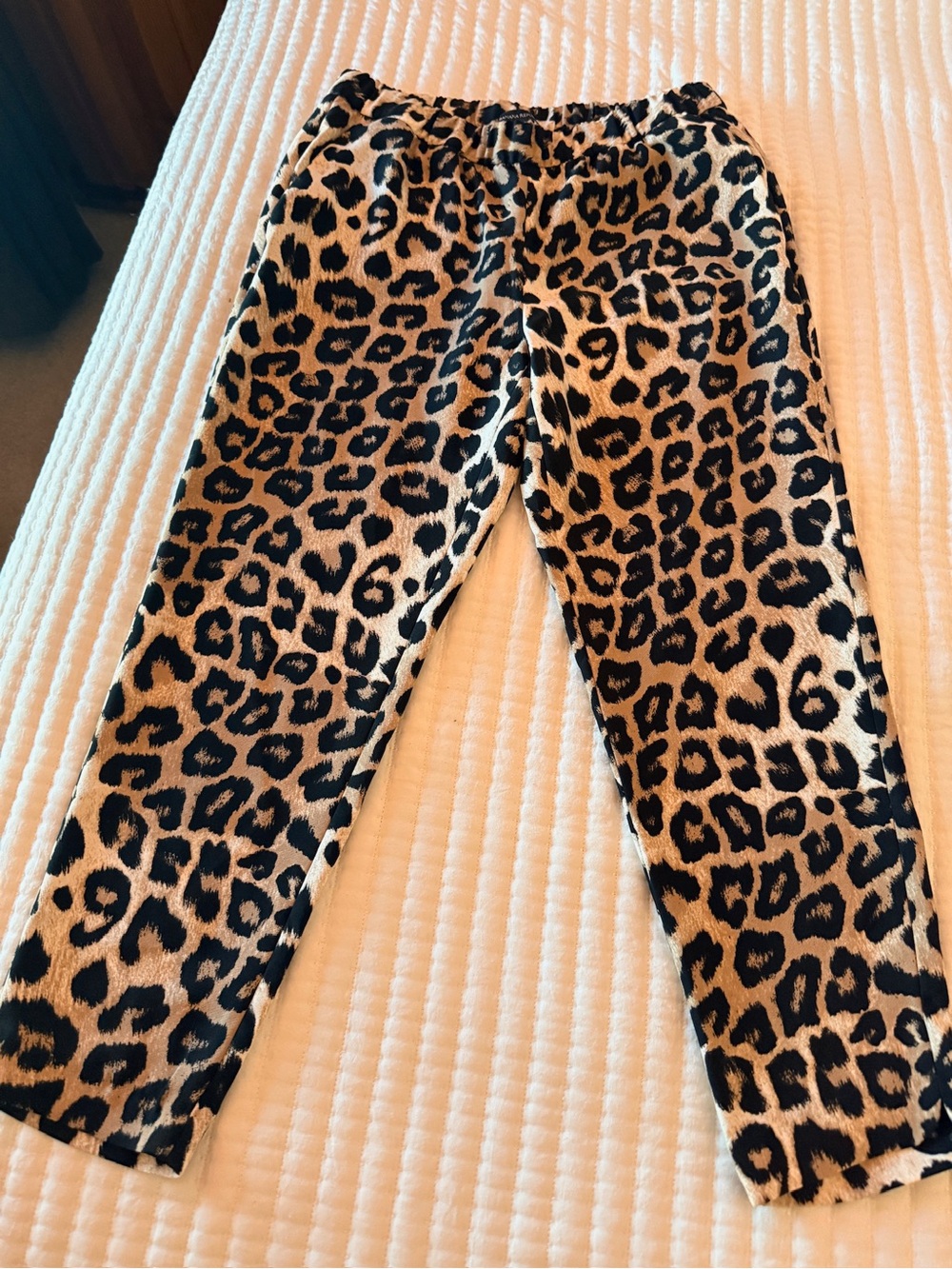 Banana Republic Women size M Leopard Print Pants - Tan & Black